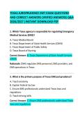 Texas Jurisprudence EMT Exam Questions and Correct Answers&colon; Complete Study Guide & Practice Test