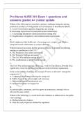 Pro Nurse NURS 301 Exam 1 questions and&NewLine;answers graded A&plus; &vert; latest update&NewLine;Which of the following best describes a primary challenge facing the nursing&NewLine;profession in today's evolving health care environment as described by Black&quest;&NewLine;A&period; A shift towa