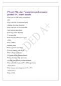 PT and PTA - lec 7 questions and answers&NewLine;graded A&plus; &vert; latest update&NewLine;What year was DPT made a requirement&NewLine;2016&NewLine;What is the role of administration PT&NewLine;planning&comma; directing&comma; organizing&NewLine;What is the role of consultation PT&NewLine;expert opinion&comma; knowledge&NewLine;