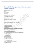 Pharm II HTN Meds questions and answers latest&NewLine;update&vert; Graded A&plus;&NewLine;Thiazide Diuretics Meds&NewLine;HCTZ&NewLine;Chlorthalidone&NewLine;Metolazone&NewLine;Thiazide Diuretics indications&NewLine;First line therapy for HTN&NewLine;Thiazide Diuretics Dosing&NewLine;Typically 25mg &lpar;ca