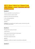 MPTC Motor Vehicle Law Ultimate Exam &NewLine;&lpar;2026 Edition&rpar; &ndash; exam  4 questions and well &NewLine;detailed answers 