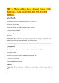 MPTC Motor Vehicle Law Ultimate Exam &lpar;2026 &NewLine;Edition&rpar; &ndash; exam 3 question and well detailed &NewLine;answers 