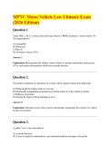 MPTC Motor Vehicle Law Ultimate Exam &NewLine;&lpar;2026 Edition&rpar; 