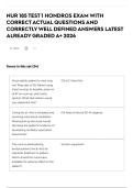 NUR 185 TEST 1 HONDROS EXAM WITH CORRECT ACTUAL QUESTIONS AND CORRECTLY WELL DEFINED ANSWERS LATEST ALREADY GRADED A&plus; 2026