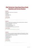 &lpar;Nail Technician&rpar; State Board Exam Study Questions and Correct Answers