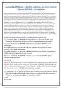 Accounting 200 Exam 1 &sol; Verified Questions & Correct Answers&NewLine;&sol; Newest 2025&sol;2026 - 180 Questions&NewLine;