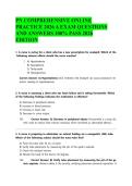 PN COMPREHENSIVE ONLINE PRACTICE 2026 A EXAM QUESTIONS AND ANSWERS 100&percnt; PASS 2026 EDITION&NewLine;