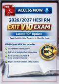 HESI RN Exit Exam V10 Latest 2026&sol;2027 Update &vert; NGN Nursing Questions & Correct Answers with Detailed Rationales&comma; 100&percnt; Guarantee Pass
