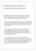 D446 Adult Health 2 OA Review Questions With Correct Answers
