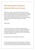 WGU adult health 2 D446 Exam Questions With Correct Answers 