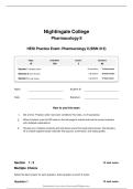HESI Practice Exam&colon; Pharmacology II &lpar;BSN 315