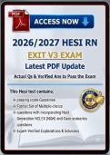 HESI RN Exit Exam V3 Latest 2026&sol;2027 Update &vert; NGN Nursing Questions & Correct Answers with Detailed Rationales&comma; 100&percnt; Guarantee Pass&NewLine;