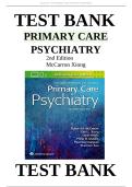 Test Bank Primary Care Psychiatry 2nd Edition Robert M&period; McCarron James L&period; Xiong ISBN 9781496398079 Questions&comma; Answers and Rationales&NewLine;