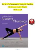 Test Bank for Fundamentals of Anatomy & Physiology&comma; 11th Edition by Frederic H Martini and Nath All Chapters 1-29&comma; Complete&NewLine;