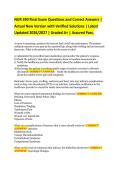 NUR 390 Final Exam Questions and Correct Answers &vert;&NewLine;Actual New Version with Verified Solutions &vert; Latest&NewLine;Updated 2026&sol;2027 &vert; Graded A&plus; &vert; Assured Pass&period;