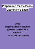 Preparation for the Police Lieutenant&rsquo;s Exam &vert; Questions & Answers&comma; Practice Test&comma; Study Guide & Revision Notes &vert; Latest 2026 PDF