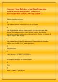 Hazwoper 8 hour Refresher Actual Exam Preparation  &NewLine;Newest Complete 300 Questions And Correct  &NewLine;Answers &lpar;Verified Answers&rpar; &vert;Already Graded A&plus;  