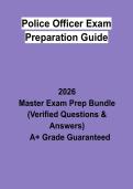 Police Officer Exam Preparation Guide &vert; Questions & Answers&comma; Practice Test&comma; Study Guide & Revision Notes &vert; Latest 2026 PDF