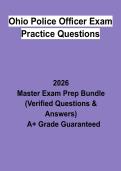Ohio Police Officer Exam Practice Questions &vert; Questions & Answers&comma; Practice Test&comma; Study Guide & Revision Notes &vert; Latest 2026 PDF
