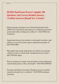 HCQM Final Exam Newest Complete 100 &NewLine;Questions And Correct Detailed Answers &NewLine;&lpar;Verified Answers&rpar; &vert;Brand New Version&excl;&excl; 