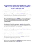 ATI Comprehensive Predictor 2026&colon; Nursing Content & NCLEXRN Review Exam &vert; Questions with 100&percnt; Correct ANSWERS &vert;&NewLine;Verified &vert; Latest Update 2026&NewLine;