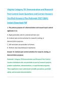Virginia Category 7B  Demonstration and Research &NewLine;Pest Control Exam Questions and Correct Answers &NewLine;&lpar;Verified Answers&rpar; Plus Rationale 2027 Q&A&vert; &NewLine;Instant Download Pdf