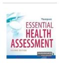 TEST BANK FOR Essential Health Assessment Second Edition by Janice Thompson ISBN&colon;978-1719642323 COMPLETE GUIDE ALL CHAPTERS COVERED 100&percnt; VERIFIED A&plus; GRADE ASSURED&excl;&excl;&excl;&excl;&excl; NEW LATEST UPDATE&excl;&excl;&excl;&excl;&excl;