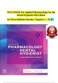 Test Bank Applied Pharmacology for the Dental Hygienist 9th Edition Elena Bablenis Haveles ISBN 9780323764036 Questions&comma; Answers and Rationales