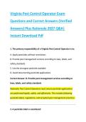 Virginia Pest Control Operator Exam &NewLine;Questions and Correct Answers &lpar;Verified &NewLine;Answers&rpar; Plus Rationale 2027 Q&A&vert; &NewLine;Instant Download Pdf 
