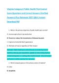 Virginia Category 6 Public Health Pest Control &NewLine;Exam Questions and Correct Answers &lpar;Verified &NewLine;Answers&rpar; Plus Rationale 2027 Q&A&vert; Instant &NewLine;Download Pdf 