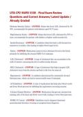 UTA CP2 NURS 5338 - Final Exam Review &NewLine;Questions and Correct Answers&sol; Latest Update &sol; &NewLine;Already Graded