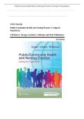 TEST BANK For Public &sol; Community Health and Nursing Practice&colon; Caring for Populations&comma; 3rd Edition by Christine L&period; Savage&comma; Verified Chapters 1 - 22&comma; Complete Newest Version ISBN&colon;9781719650250