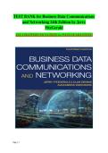 Test Bank for Business Data Communications and Networking 14th Edition &vert; FitzGerald&comma; Dennis & Durcikova &vert; All Chapters &vert; Verified MCQs & Answers