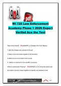 WI 720 Law Enforcement Academy Phase 1 &vert; 350&plus; Exam Questions & Verified Answers &vert; Constitutional Law&comma; Criminal Procedure&comma; DAAT&comma; Terry Stops&comma; Miranda&comma; Traffic Enforcement & Ethics &vert; Wisconsin Law Enforcement Standards Board &lpar;LESB&rpar;