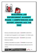 Wisconsin Law Enforcement Academy Phase 1 Competencies 2026 &vert; 500&plus; Expert-Verified Exam Questions & Answers &vert; Constitutional Law&comma; Criminal Procedure&comma; DAAT&comma; Use of Force&comma; Firearms&comma; EMS & Traffic Enforcement &vert; Wisconsin Law Enforcement Standards Board &lpar;LESB