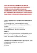 WGU C836&sol;D430 FUNDAMENTALS OF INFORMATION SECURITY&colon; COMPLETE 200-QUESTION EXAM BANK WITH VERIFIED ANSWERS&comma; DETAILED RATIONALES&comma; AND COMPREHENSIVE COVERAGE OF CIA TRIAD&comma; CRYPTOGRAPHY&comma; RISK MANAGEMENT&comma; NETWORK SECURITY&comma; ACCESS CONTROLS&comma; CLOUD SECURITY&comma; COMP