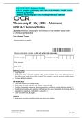 OCR GCSE 9&ndash;1 Religious Studies J625-06 Religion Philosophy and Ethics in the Modern World Study Guide Questions and Answers Latest Version 2026&sol;2027