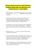 Clemson Macroeconomics 2120 Final Exam &NewLine;Complete Study Guide with Questions and &NewLine;Verified Answers &vert; Latest Edition
