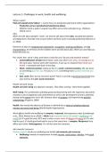 Lecture Notes 1-7 &vert; Challenges in Work&comma; Health and Wellbeing &vert; 