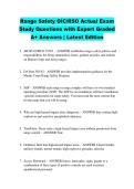 Range Safety OIC&sol;RSO Actual Exam &NewLine;Study Questions with Expert Graded &NewLine;A&plus; Answers &vert; Latest Edition 