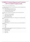 CURRENT Medical Diagnosis and Treatment &NewLine;Test Bank&sol;Complete Guide
