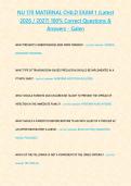 NU 170 MATERNAL CHILD EXAM 1 &lpar;Latest 2026 2027&rpar; 100- Correct Questions & Answers - Galen