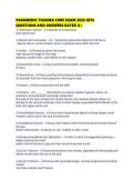 PARAMEDIC TRAUMA CORE EXAM 2026 SETS QUESTIONS AND ANSWERS RATED