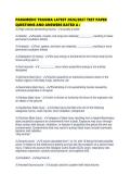 PARAMEDIC TRAUMA LATEST 2026&sol;2027 TEST PAPER&NewLine;QUESTIONS AND ANSWERS RATED A&plus;