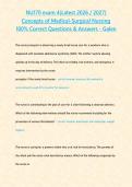 NU170 exam 4&lpar;Latest 2026 2027&rpar; Concepts of Medical-Surgical Nursing 100- Correct Questions & Answers - Galen&period;