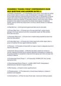 PARAMEDIC TRAUMA FISDAP COMPREHENSIVE EXAM 2026 QUESTIONS AND ANSWERS RATED