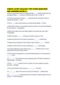 VADETS LATEST 2026&sol;2027 TEST PAPER QUESTIONS&NewLine;AND ANSWERS RATED A&plus;