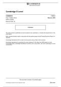 Cambridge O Level Commerce 7100&sol;13 Paper 1 Multiple Choice May June 2025 Mark Scheme Study Guide Questions and Answers Latest Version 2026&sol;2027