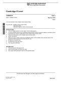Cambridge O Level Commerce 7100&sol;13 May June 2025 Paper Study Guide Questions and Answers Latest Version 2026&sol;2027