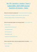 NU 176- Geriatrics- Hudson- Exam 3 &lpar;Latest 2026 2027&rpar; 100- Correct Questions & Answers - Galen&period;